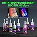 8Color Fluorescent Tattoo Ink Set, 8Pcs Tattoo Ink Color Set,Glow in The Blacklight, Skin-Safe Permanent Tattooing for 3D Makeup Beauty Skin Body Art, 0.17fl oz 5ml/Bottle