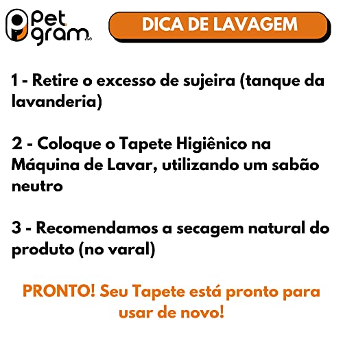 Tapete Higiênico Lavável para Cachorros, Petgram, Listado Dog, 67cm x 48cm - Kit com 2 unidades
