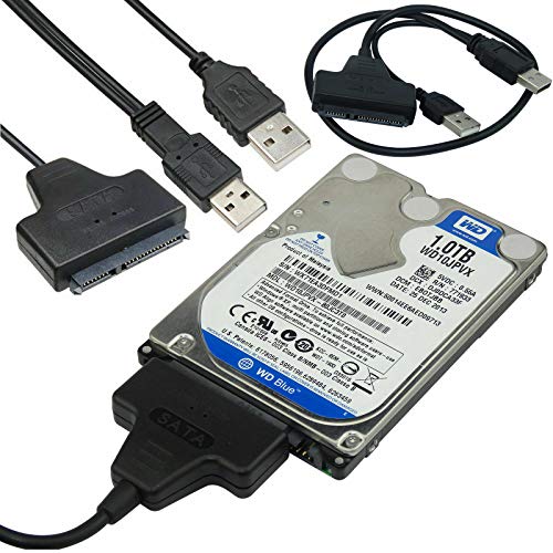 Cable adaptador USB 2.0 a SATA para disco duro 2.5 pulg miniatura 4