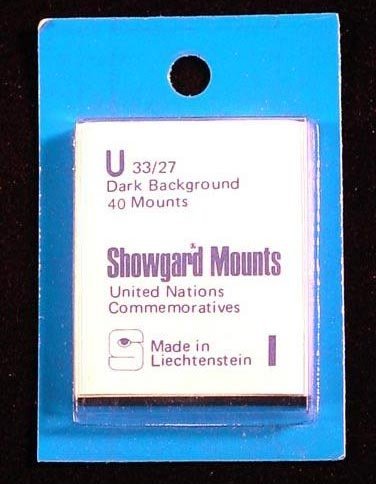 Pre-Cut Black Stamp Mounts Size U33/27