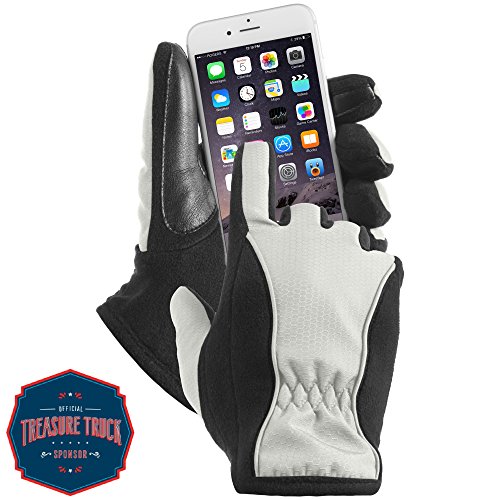 Buy Isotoner Women's Matrix Nylon smarTouch Gloves with Piping, Ivory