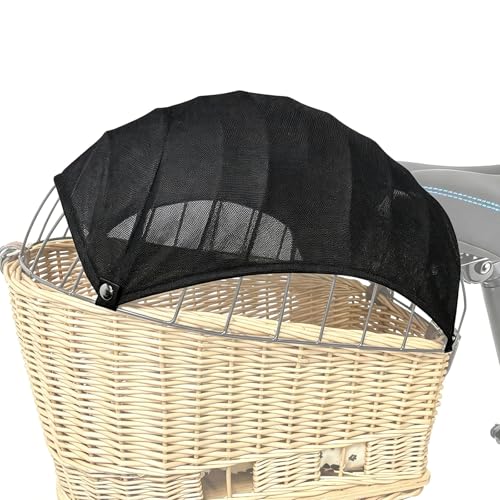 Housse Panier Chien Velo, Voile de Soleil Respirante pour Panier Chien Arrière, Coupe Vent et Anti Poussière, Protection Sécurisée pour Animal et Bagages