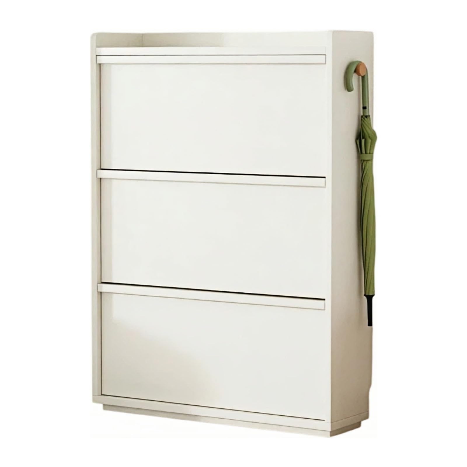 XUJUAN-0227 Shoe Cabinet Entryway Slim Shoe Cabinet Narrow Doorway Storage Rack(White)