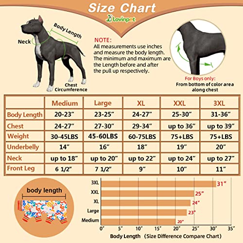 LovinPet Dog Jumpsuit, UV & Post Operative Protection Dog Apparel, 4 Legged Coverage Dog Bodysuit, Stretchable Ink Unleashed Magic Twist Multi Prints Pajamas for Big Dogs L - Thumbnail 2