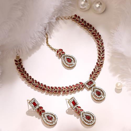 Image of Atasi International AD Diamond Kundan Style Silver Plated Crystals Necklace