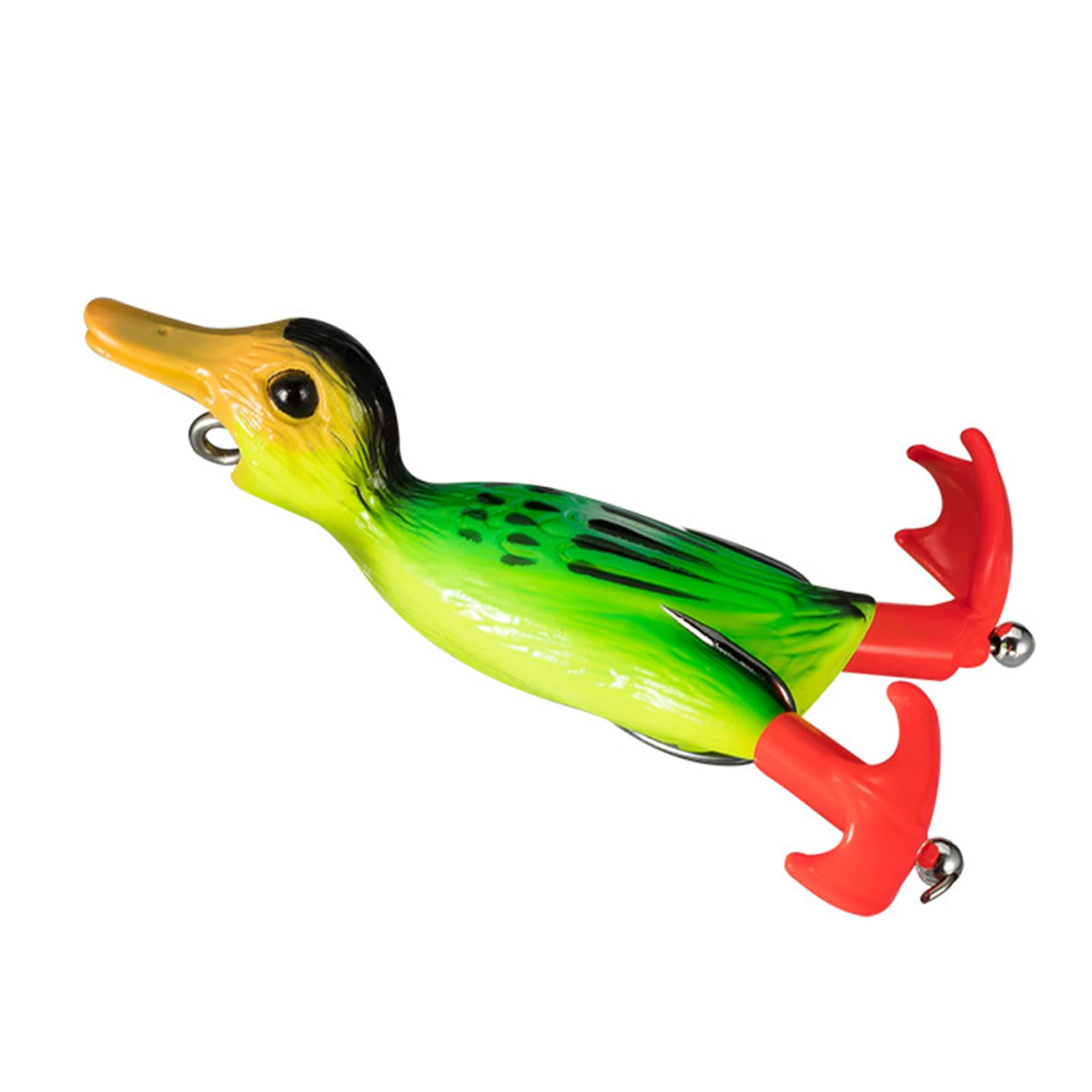 Montesy 3D Fishing Baits Silicone Soft Lures Double Propeller Floating Duck Swimming Lures For Freshwater And Saltwater