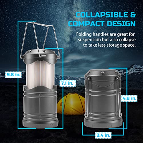 Lichamp-4-Pack-LED-Camping-Lanterns-Flame-Lights-Collapsible-Flameless-Candles-Tea-Lights-Portable-Battery-Powered-Camping-Lights-Emergency-Supplies-Kit-Dual-Light-Mode-Dark-Gray