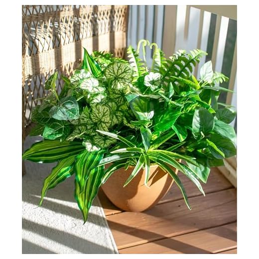 Starttag Artificial Greenery Plants Fake Plastic Leaves with Stems UV Resistant Large Bunches Outside Faux Plants Bushes for Outdoor Patio Garden Front Porch Yard Decor (Green)