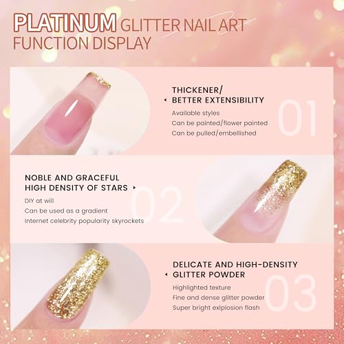 Set de 4 esmaltes en gel Ombre para uñas miniatura 4
