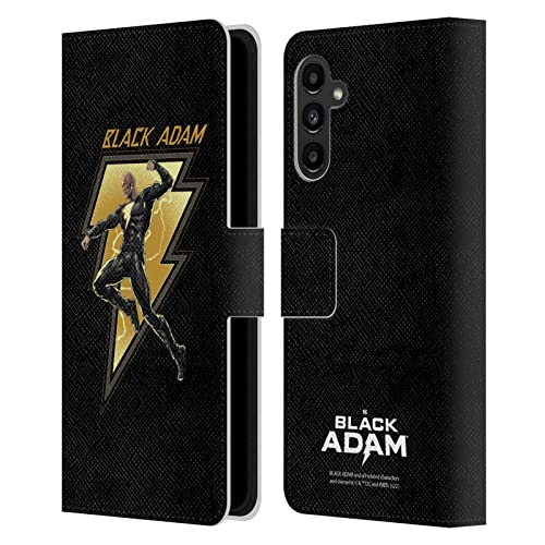 Étui portefeuille Galaxy A13 5G Black Adam en cuir sous licence officielle