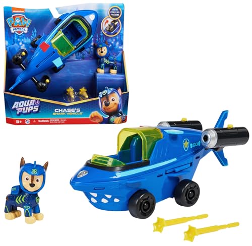 PAT' PATROUILLE AQUA PUPS - Voiture + Figurine Chase - Voiture Pat Patrouille Chase - Figurine à...