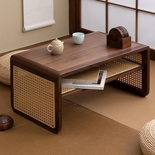 Coffee Tables: 10 Stylish Picks for Your Living Room 113 OCTANGLE Cane Centre Table for Home - Wooden Coffee Table with Ra...