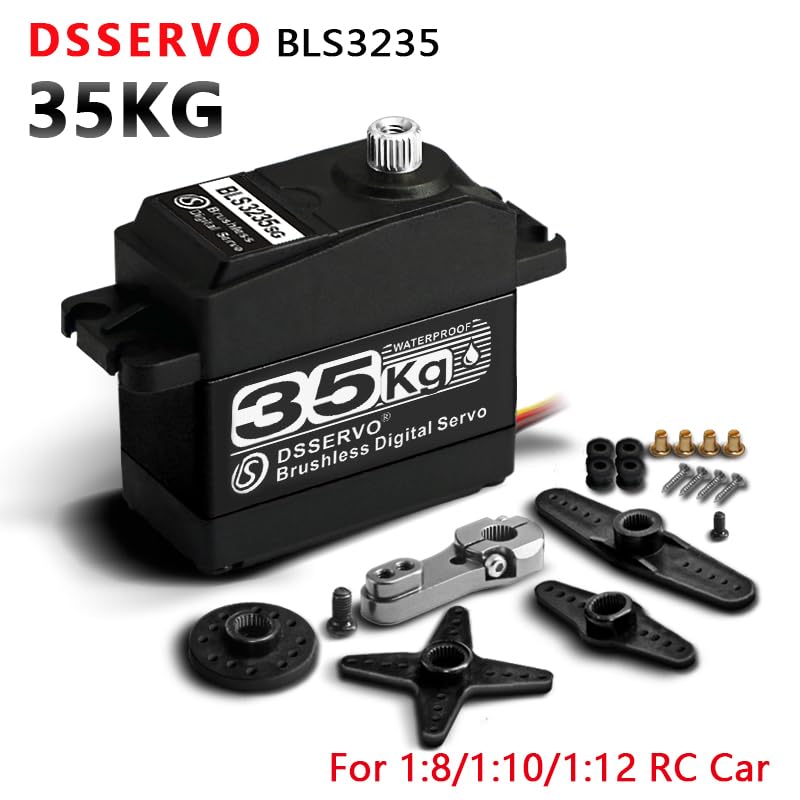 35kg Brushless RC Digital Servo High Torque Full Metal Gear IP67 Motore di sterzo veloce - 180 gradi