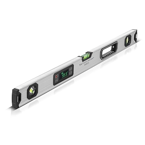 STAHLWERK Digitale Wasserwaage DW-800 ST Aus Aluminium Mit 800 mm Länge - Magnetische Wasserwaage | Winkelmesser