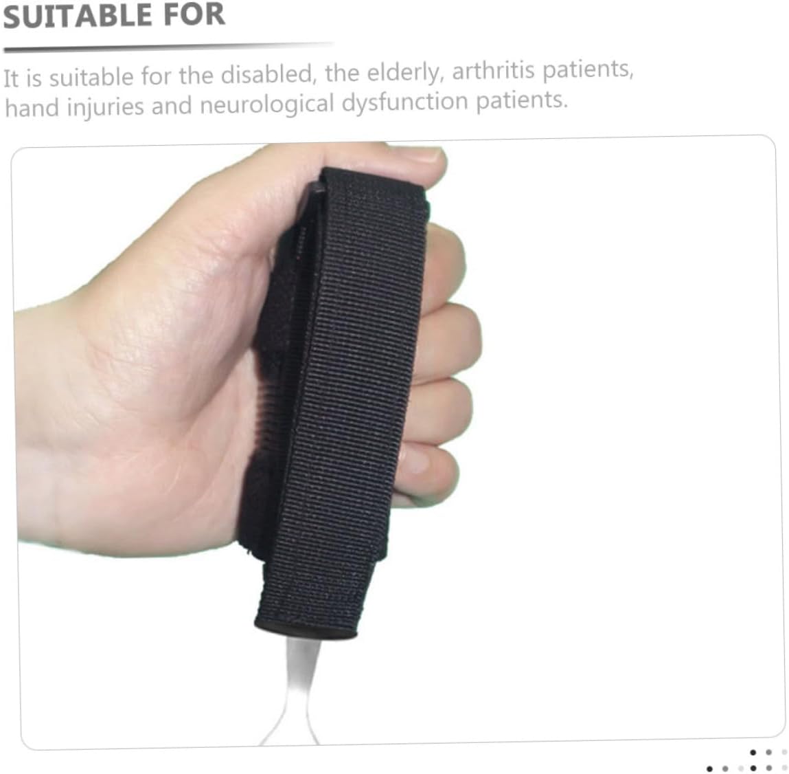 ORFOFE Non-Slip Fork for Work Lunch Utensils Wide Handle Shake Elderly Cutlery