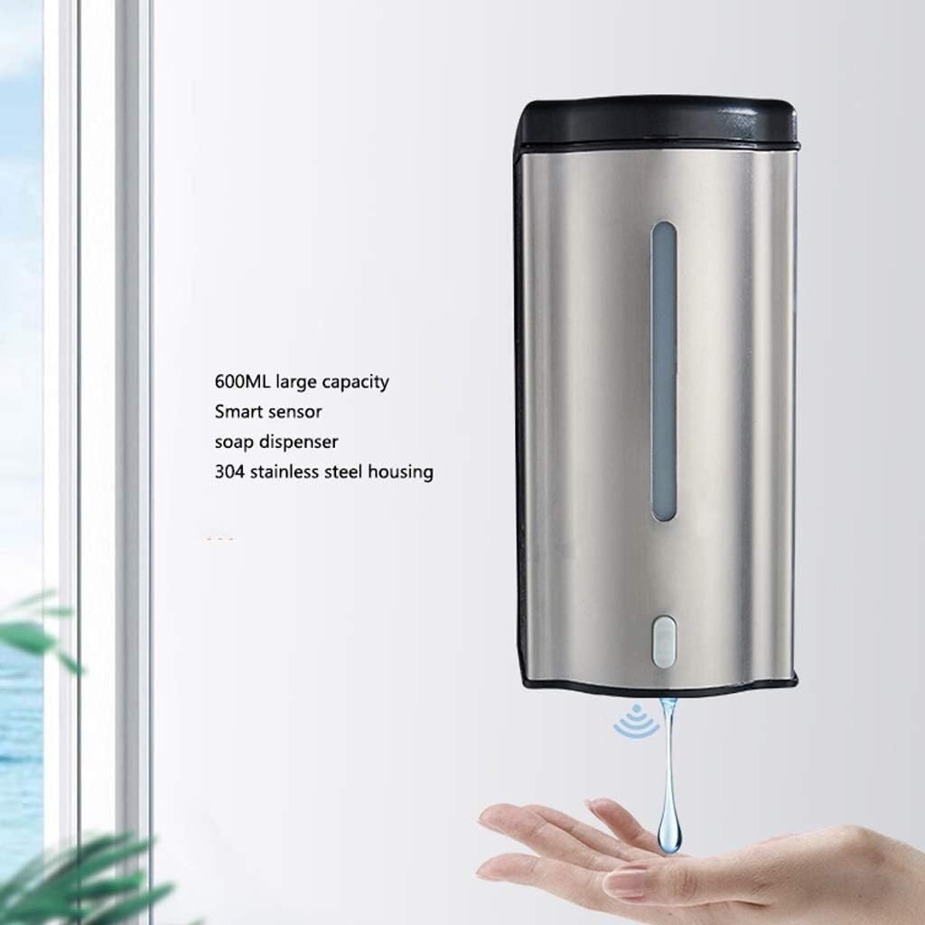 Dispenser di sapone in acciaio inossidabile, distributore di sapone a parete, dispenser doccia da 600 ml, dispenser di sapone per mani per scuola, hotel, ufficio, casa, distributore di lozione