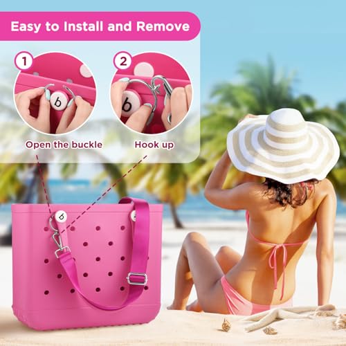 Image of OUTXE Strap Wrap for Bogg Bag, Adjustable Shoulder Crossbody Strap, Neoprene Handle Wrap Protector, Bogg Bag Accessories