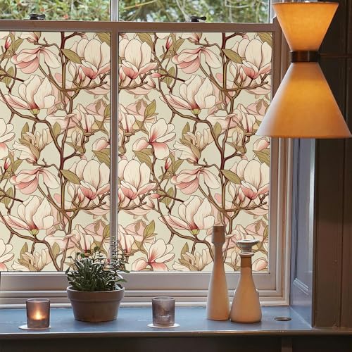 Película decorativa de ventana Boho beige Magnolia 40x300 cm miniatura 3