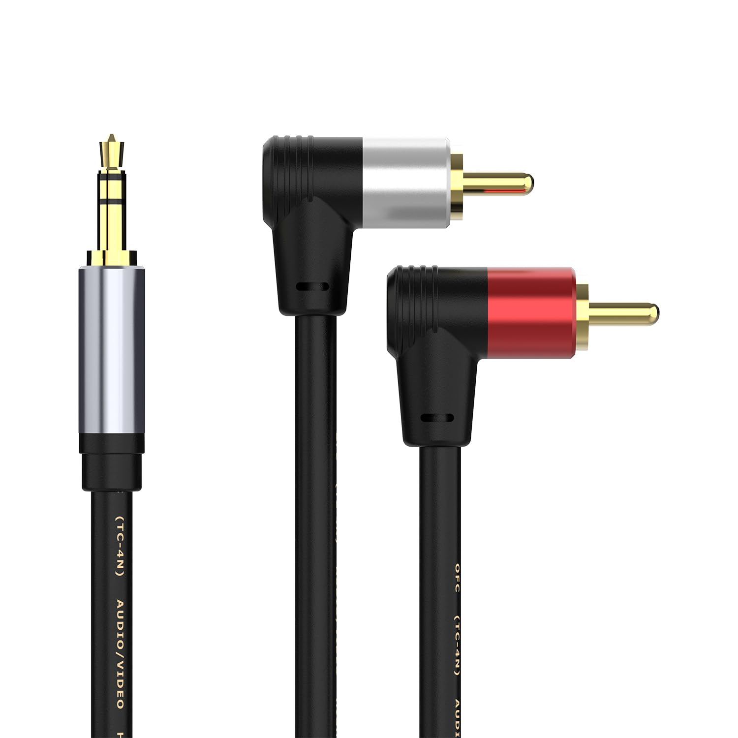 Amazon.com: sovunis 3.5mm to RCA Cable 3.3FT, 90 Degree Right