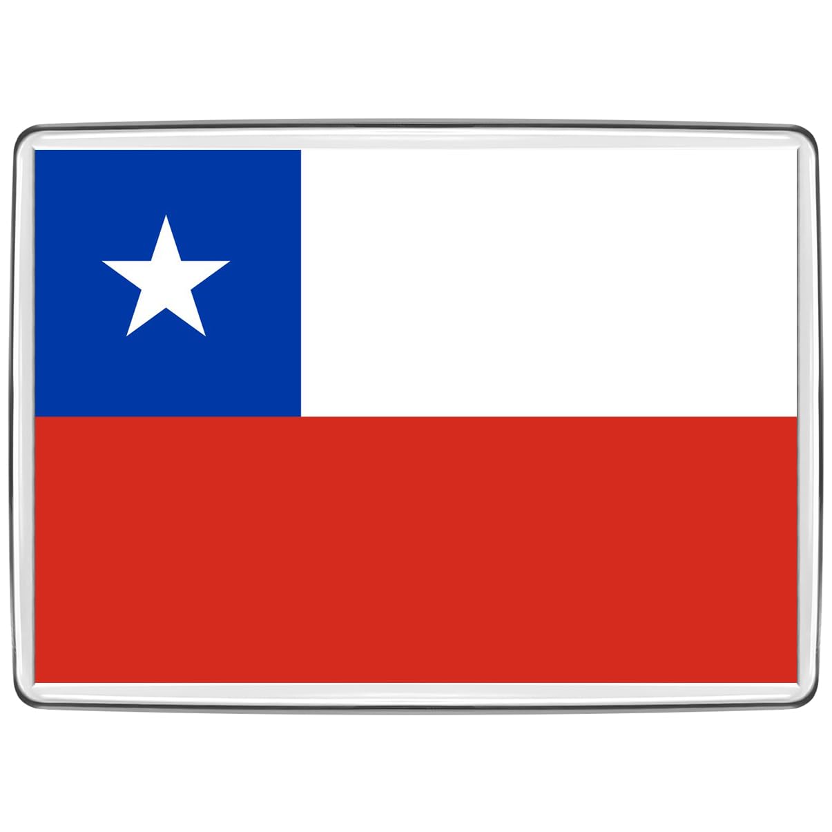 Pixly Clear Pixly® Chile Flag Fridge Magnet Large Jumbo Size Chilean Keepsake Country Souvenir Novelty Refrigerator Magnets Gift