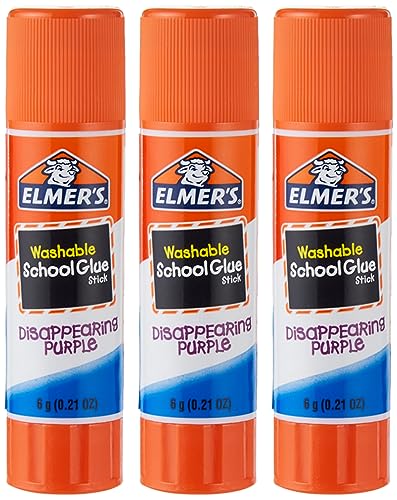 Elmer's E520 .21 Oz Washable School Glue Sticks 3 Count