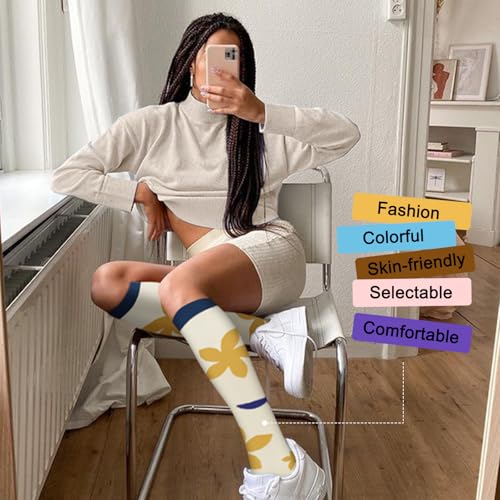 Image of Iseasoo 4 Pairs Compression Socks for Women Circulation-Best Support for Nurses,Running,Athletic,Travel