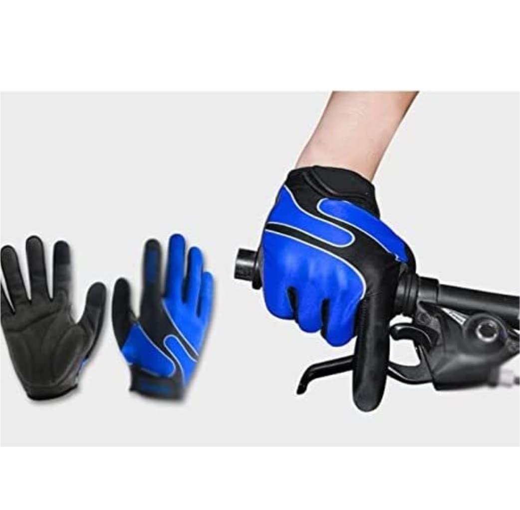 Guanti da Ciclismo Guanti da Bicicletta Guanti da Ciclismo A Dita Lunghe Guanti Sportivi da Esterno Elasticizzati per Touch Screen da Uomo Guanti da Bici (Blue : Blue, Size : XX-Large)