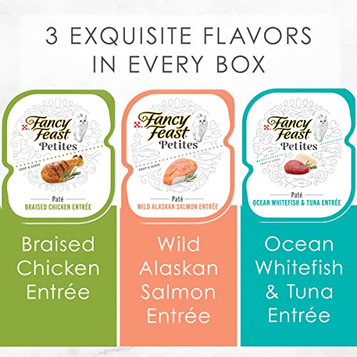 Purina Fancy Feast Gourmet Wet Cat Food Variety Pack, Petites Pate Collection, break-apart tubs, 24 servings - (12) 2.8… - Image 2