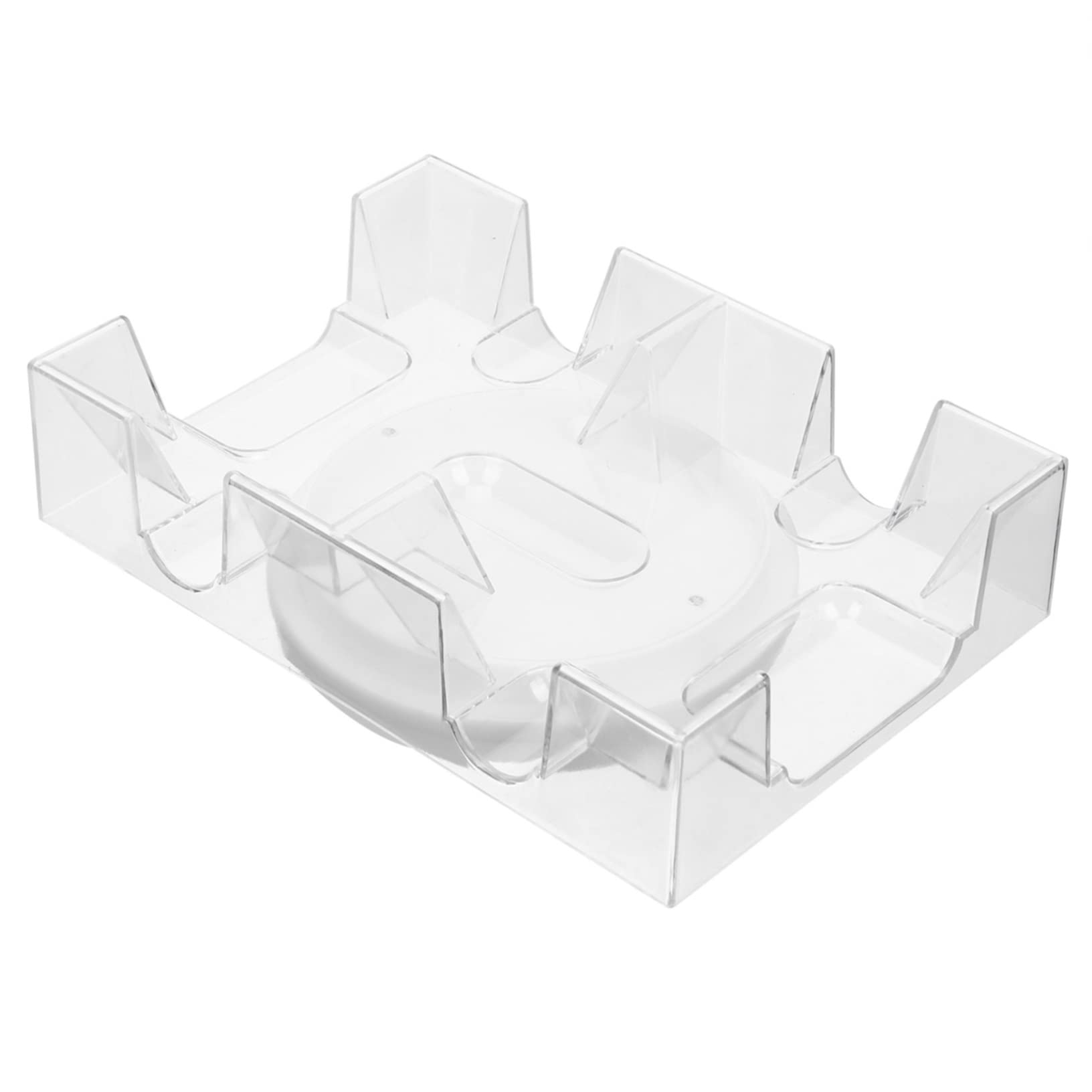 TOYANDONA 2pezzi Supporto Per Carte Da Gioco Rotante Plastica Con Vassoio Portacarte Doppio Per Poker e Giochi Da Tavolo Design Elegante e Funzionale Per Conservazione e Utilizzo Pratico