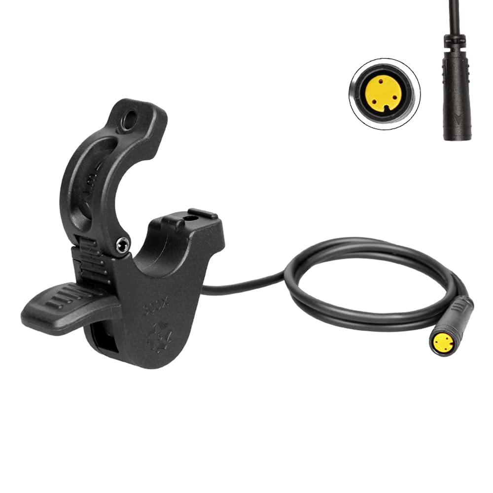 AccolmileQuick Release Thumb Throttle : Newest Compatible with 8fun BBS02B BBS01B BBS03 HD Mid Drive Kit, 300X Thumb Throttle Accelerator with Waterproof 3PIN Female Connector for Ebike