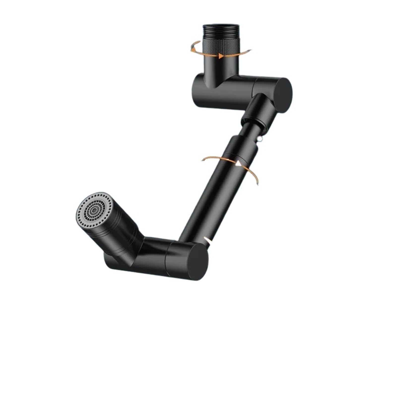 Ewsdsfs Dual Modes Black 1440° Rotating Scalable Faucet Extender Sprayer Head Kitchen Robot Arm Extension Faucets Mixer Aerator Bubbler Water Tap Nozzle(Dual Modes Black)