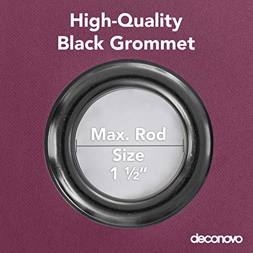 Image of Deconovo Decorative Darkening Grommet Divider Thermal Insulated Blackout 1 Panel Wide Width Curtain for Room, 100W X 95L, Fuchsia