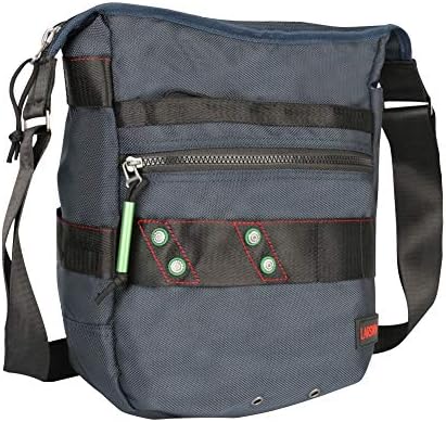 Larswon Vertical Messenger Bag, Crossbody Bag, Shoulder Bag Tablets Bag Satchel for Men Women Blue