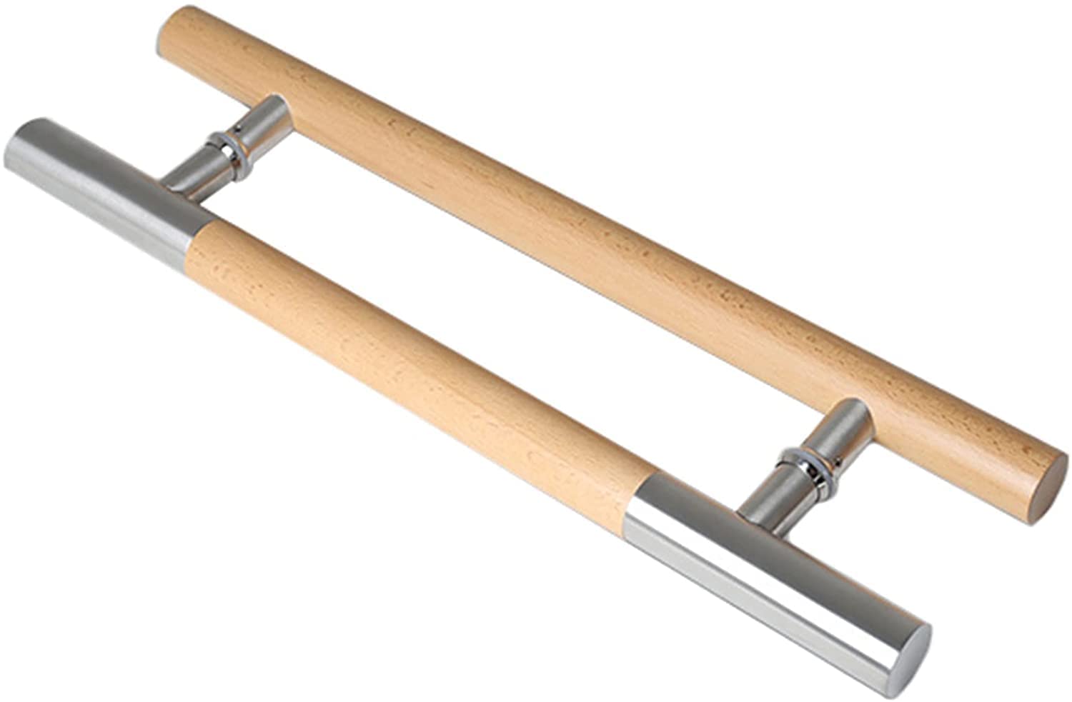 CWCQGH Door Pull Heavy Duty Door Handle Set Sliding Barn Door Handle Pull Push Glass Door Handle,Silver B-60Cm/24Inch