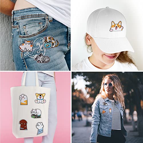 Nicime 33Pcs Cat Dog Paw Patches For Clothes, Iron On/Sew On Embroidery Applique, Decorative Cat Dog Paw Patch For Dresses Jeans Hats Shoes Shirts Jackets #TOP4