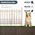 25 Pack Animal Barrier Fences, 1.25in Gap No Dig Garden Fence for Dog Rabbit, 17in (H) X 27ft (L) Rustproof Metals Ground Defense Border for Garden, Patio, Yard, Landscaping