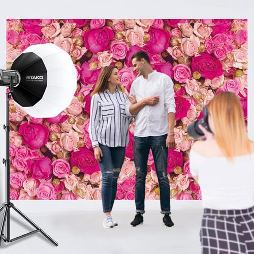 Fondo Fotográfico Rosas Rosadas 7x5 FT para Fotografía miniatura 3