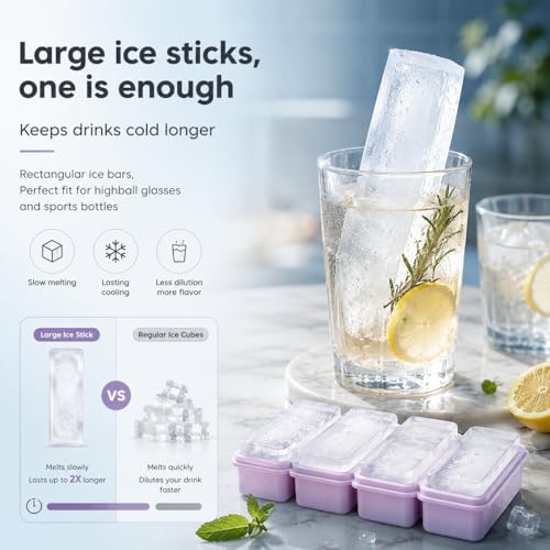 Molde grande de hielo de silicona, 2 piezas miniatura 3