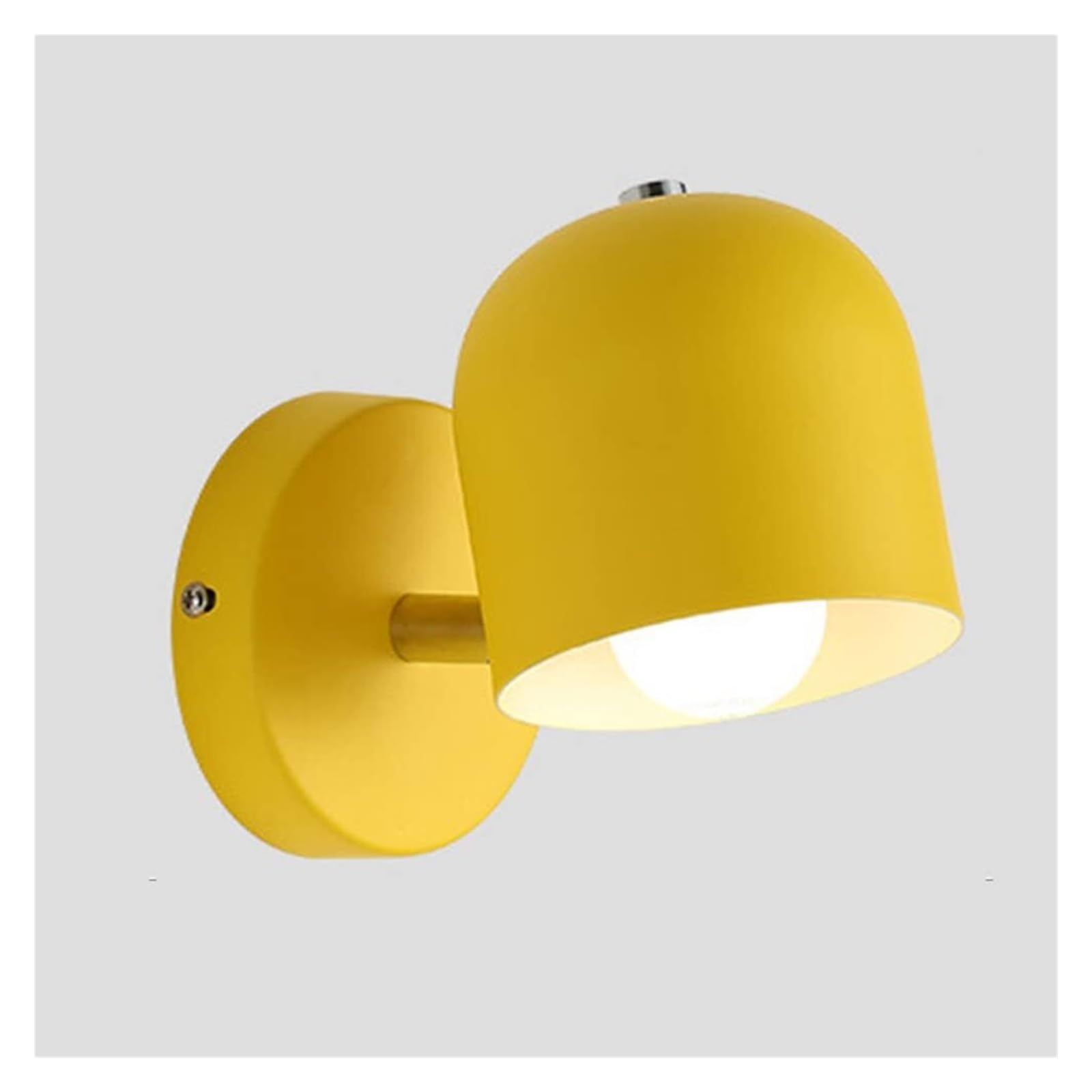 KHUKHU Wall Sconces, Modern Sconces Light Fixtures Metal Shade,Wall Light Fixtures Indoor Decor Lamp for Hallway,Bedroom,Living Room,Reading,Bedside,Kitchen,Nightstand(Yellow)