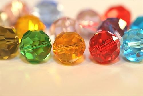 Miniatura 5 de Adabele SS2R-802 - 50 cuentas de cristal redondas sueltas y facetadas austriacas de 0.315 pulgadas (0.315 in) transparentes compatibles con