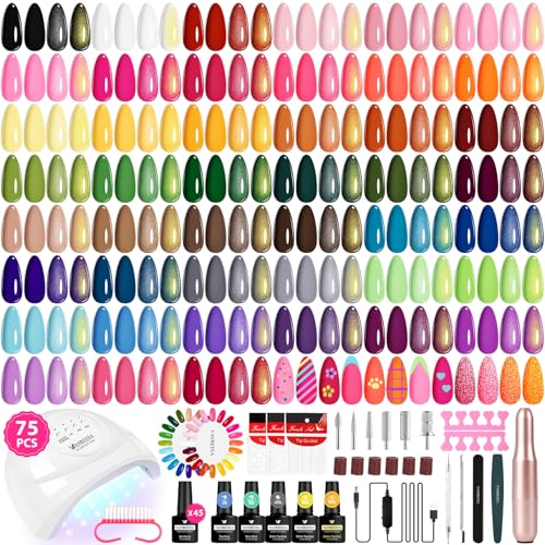 VANREESA 75 Pcs Gel Nail Kit