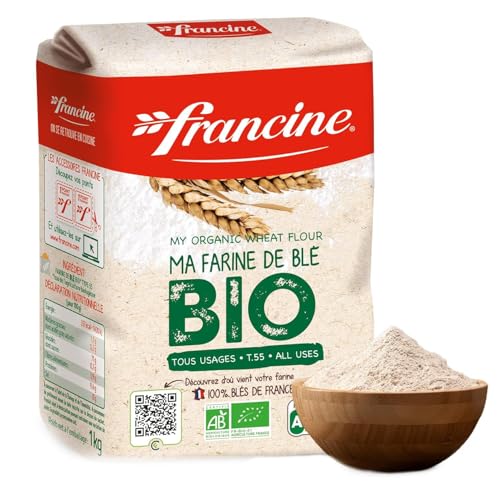 Francine Farine de Ble Bio - French All Purpose Organic Wheat Flour - 2.2 lbs (Pack of 2)