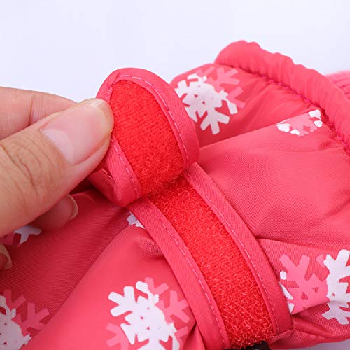 IMIKEYA 1 par de luvas de patinação de inverno com estampa de cervo de Natal impermeável quente luva