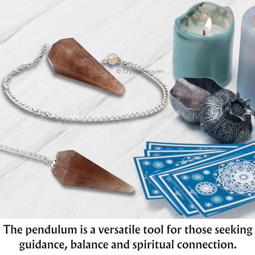 Image of Strawberry Quartz Pendulum Dowsing Tool - Natural Crystal Pendulum for Spiritual Guidance - Premium Dowser Pendulum for Accurate Divination and Energy Healing - Perfect for Energy Healing and Chakra Balancing - Handcrafted with Precision and Elegance