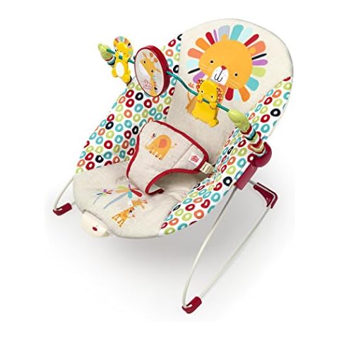 Bright Starts hamaca portátil para bebés con vibración y barra de juguetes Cover