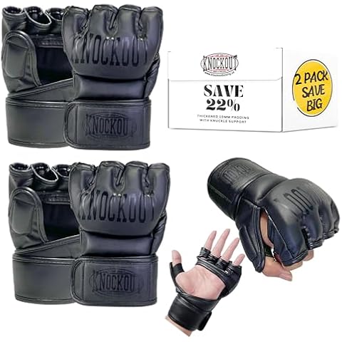 Boxing Gloves 2 Pack Best UFC MMA Gloves for Boxing, Grappling, Kickboxing, Kids MMA Gloves with Ultimate Thick Padding Protection for Training & Competition Cover