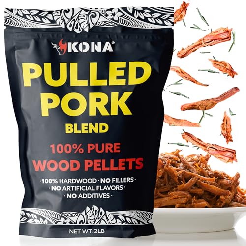 Kona Pulled Pork Blend Smoker Pellets, Intended for Ninja Woodfire Outdoor Grill, 2 lb Resealable Bag