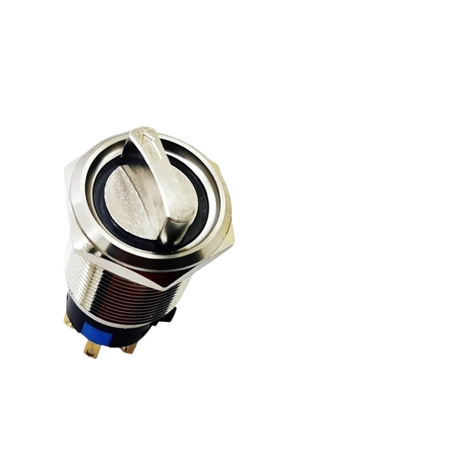 Interruttore rotante in metallo da 16/19/22 mm Interruttore a levetta selezionato Interruttore a scatto 2/3 posizioni Impermeabile 12/24 V 2NO+2NC/1NO+1NC Interruttore a chiave