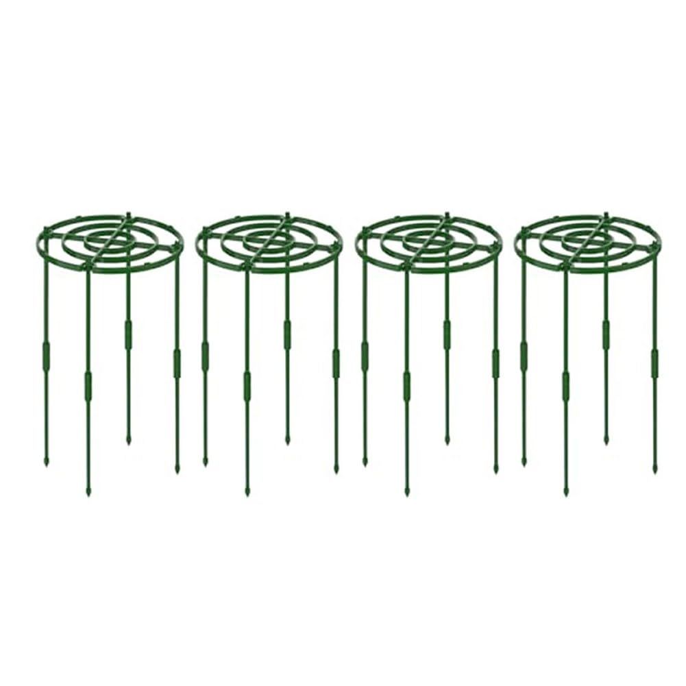 Lot de 4 anneaux de support pivoines en fer réglables jusqu'à 63 cm
