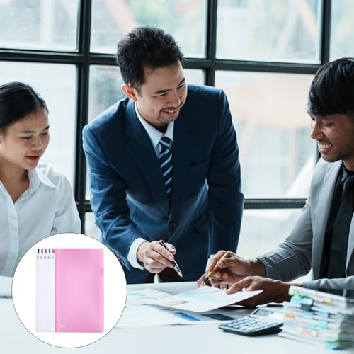 M&G 5 capas de relatório com clipe giratório, pastas transparentes de 18 mm, folhas grandes, capacid